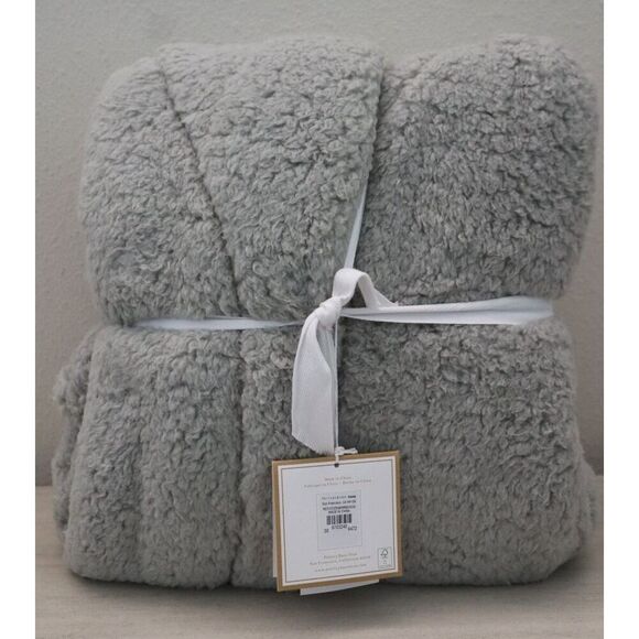 Pottery Barn Teen Sz XS/S Gray Recycled Cozy Sherpa Robe - Picture 4 of 6